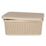 Boîte de rangement avec couvercle Beige Plastique 13 L 28 x 15 x 39 cm (12 Unités)