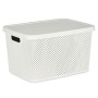 Caja de Almacenaje con Tapa Blanco Plástico 19 L 28 x 22 x 39 cm (12 Unidades)