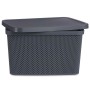 Boîte de rangement avec couvercle Anthracite Plastique 19 L 28 x 22 x 39 cm (12 Unités)