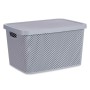 Boîte de rangement avec couvercle Gris Plastique 19 L 28 x 22 x 39 cm (12 Unités)