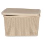 Boîte de rangement avec couvercle Beige Plastique 19 L 28 x 22 x 39 cm (12 Unités)