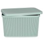 Caja de Almacenaje con Tapa Verde Plástico 19 L 28 x 22 x 39 cm (12 Unidades)