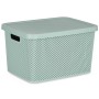 Caja de Almacenaje con Tapa Verde Plástico 19 L 28 x 22 x 39 cm (12 Unidades)