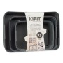 Jeu de plateaux organisateurs Rectangulaire Anthracite Plastique (6 Unités)