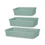 Set de Bandejas organizadoras Rectangular Verde Plástico (6 Unidades)