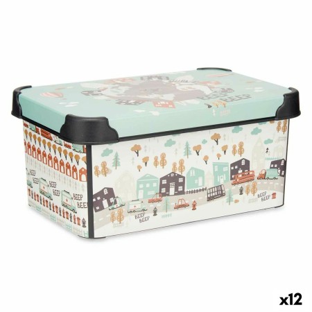 Boîte de rangement avec couvercle Enfant Route Plastique 5 L 19 x 13,5 x 29 cm (12 Unités)