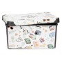 Caja de Almacenaje con Tapa Memories Juvenil Plástico 10 L 23,5 x 16,5 x 35 cm (12 Unidades)