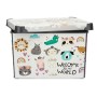 Boîte de rangement avec couvercle Enfant animaux Plastique 22 L 30 x 23,5 x 40 cm (12 Unités)