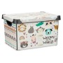 Boîte de rangement avec couvercle Enfant animaux Plastique 22 L 30 x 23,5 x 40 cm (12 Unités)