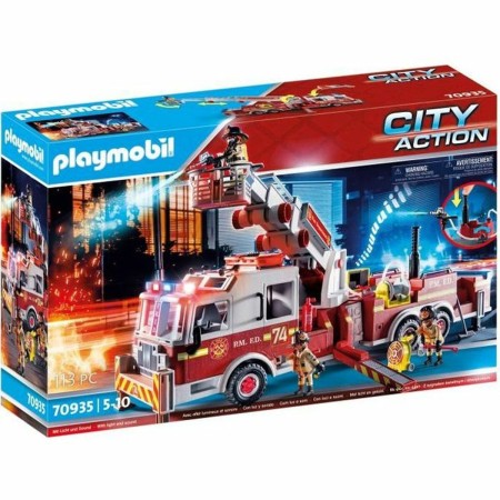 Jeu de Véhicules  Playmobil Fire Truck with Ladder 70935     113 Pièces