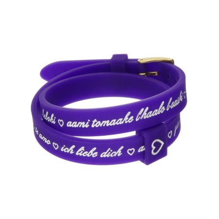 Bracelet Femme il mezzometro I LOVE YOU GOLD - BRACCIALE IN SILICONE/SILICONE BRACELET