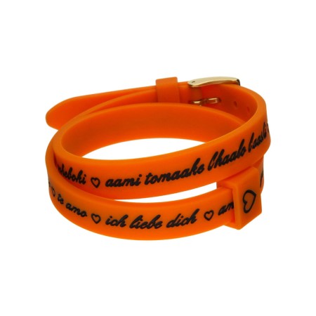 Bracelet Femme il mezzometro I LOVE YOU GOLD - BRACCIALE IN SILICONE/SILICONE BRACELET