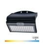 Applique Murale EDM Capteur de Mouvement Solaire 6 W Noir (6500 K)