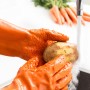 Guantes Limpiadores Peladores de Verduras y Frutas Gloveg InnovaGoods IG115670 Naranja PVC (Reacondicionado B)