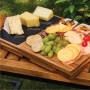 Plateau à fromages Real Life Living Bois d'acacia 2 accessoires 5 couteaux (Reconditionné B)