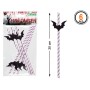 Pailles en papier Chauve-souris 6 uds