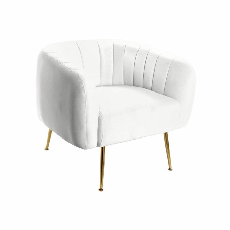 Fauteuil DKD Home Decor Beige Doré Mousse Bois Métal Plastique 81 x 75 x 73 cm