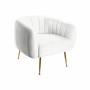 Fauteuil DKD Home Decor Beige Doré Mousse Bois Métal Plastique 81 x 75 x 73 cm