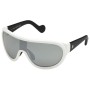 Gafas de Sol Hombre Moncler WHITE BLACK GREY MIRROR