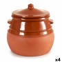 Olla con Tapa Barro cocido 3,5 L 23 x 22 x 23 cm (4 Unidades)