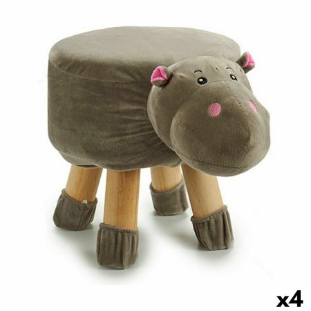 Tabouret Hippopotame 29 x 30 x 40 cm (4 Unités)