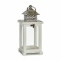 Lanterne Blanc Argenté Bois Métal 13 x 29 x 13 cm (6 Unités)