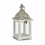 Lanterne Blanc Argenté Bois Métal 13 x 29 x 13 cm (6 Unités)