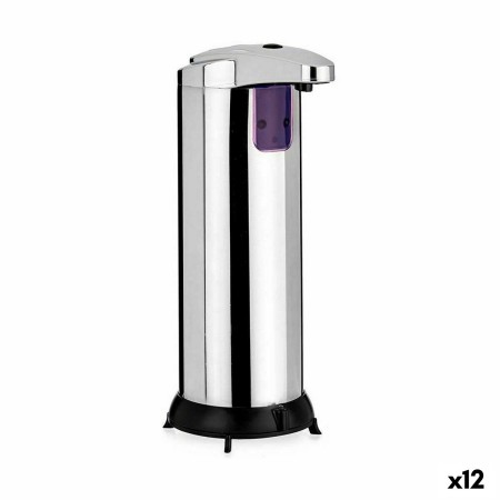 Dispensador de Jabón Automático con Sensor Plateado Acero Inoxidable ABS 220 ml (12 Unidades)