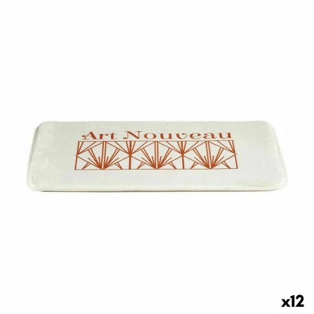 Tapis de bain Art Nouveau Blanc Bronze 40 x 1,5 x 60 cm (12 Unités)