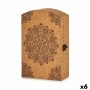 Armoire à clés Mandala Marron Liège Bois MDF 20 x 7,5 x 29 cm (6 Unités)