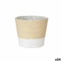 Cache-pot Blanc Corde Plastique 19,5 x 17,5 x 19,5 cm (24 Unités)