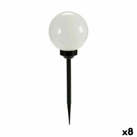 Baliza Bola Carga solar Blanco Negro Plástico 15 x 47,5 x 15 cm (8 Unidades)