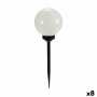 Baliza Bola Carga solar Blanco Negro Plástico 15 x 47,5 x 15 cm (8 Unidades)