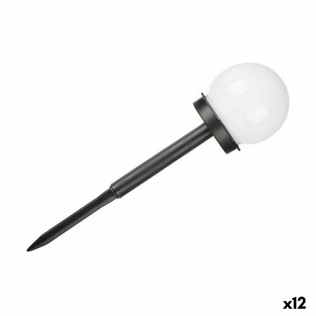 Baliza Bola Carga solar Blanco Negro Plástico 10 x 34,5 x 10 cm (12 Unidades)