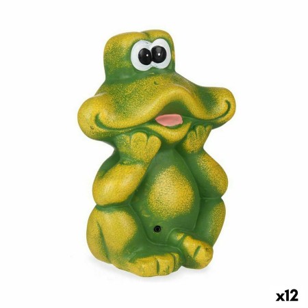 Figure décorative de jardin Grenouille Céramique 12,5 x 22,5 x 16 cm (12 Unités)