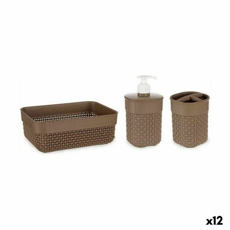 Ensemble de Bain Marron Plastique (12 Unités)