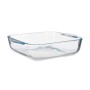 Plateau pour Four Transparent Verre Borosilicaté 21,5 x 6 x 25,5 cm (6 Unités)