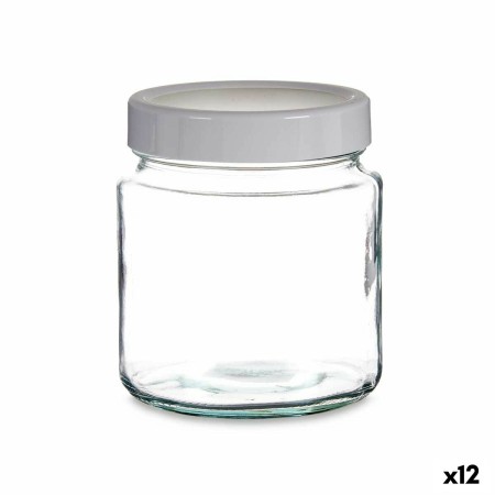 Bocal Blanc Plastique 1 L 11,5 x 13,2 x 11,5 cm (12 Unités)