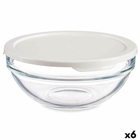 Panier-repas rond avec couvercle Chefs Blanc 595 ml 14 x 6,3 x 14 cm (6 Unités)