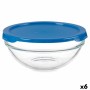 Fiambrera Redonda con Tapa Chefs Azul 595 ml 14 x 6,3 x 14 cm (6 Unidades)