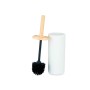 Brosse de salle de wc Blanc Bois Résine 10,2 x 38 x 10,2 cm (4 Unités)