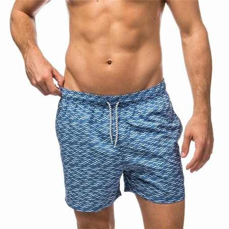 Bañador Hombre Alphaventure Seawaves Denim Azul