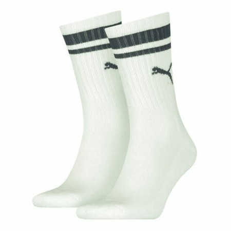 Calcetines Deportivos Puma Crew Heritage Stripe Blanco