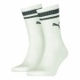 Calcetines Deportivos Puma Crew Heritage Stripe Blanco