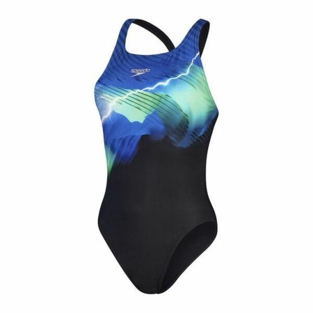 Bañador Mujer Speedo Placement Digital Leaderback Negro