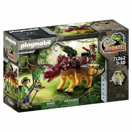 Playset  Playmobil Dino Rise - Tricératops and soldiers 71262     37 Piezas