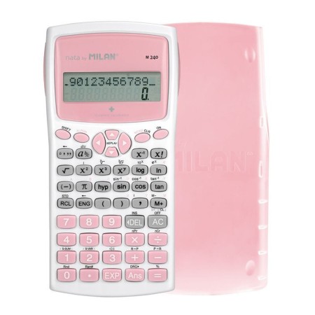 Calculadora Científica Milan M240 Blanco Rosa 16,7 x 8,4 x 1,9 cm