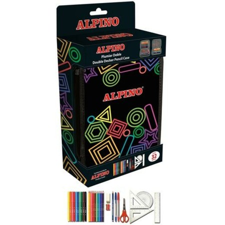 Plumier Doble Alpino Multicolor 32 Piezas