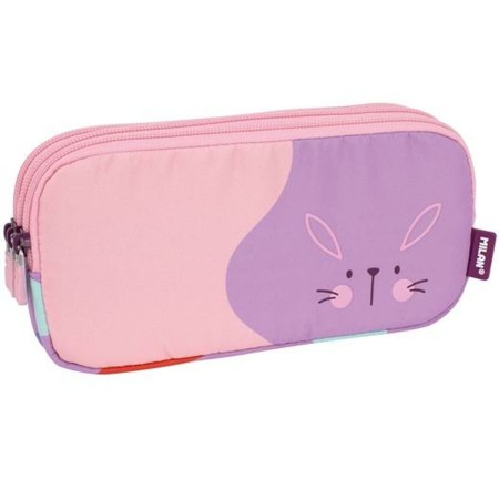 Estuche Escolar Milan Animals Violeta 20 x 11 x 6,5 cm