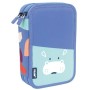 Plumier double Milan Animals Bleu 19,5 x 13 x 5 cm